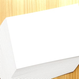 Japanese blank postcards, Heavy weight A6 white paper note cards, 348.8g/m2, Set of 20