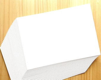 Japanese blank postcards, Heavy weight A6 white paper note cards, 348.8g/m2, Set of 20