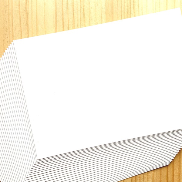 Japanese blank postcards, Heavy weight A6 white paper note cards, 348.8g/m2, Set of 20