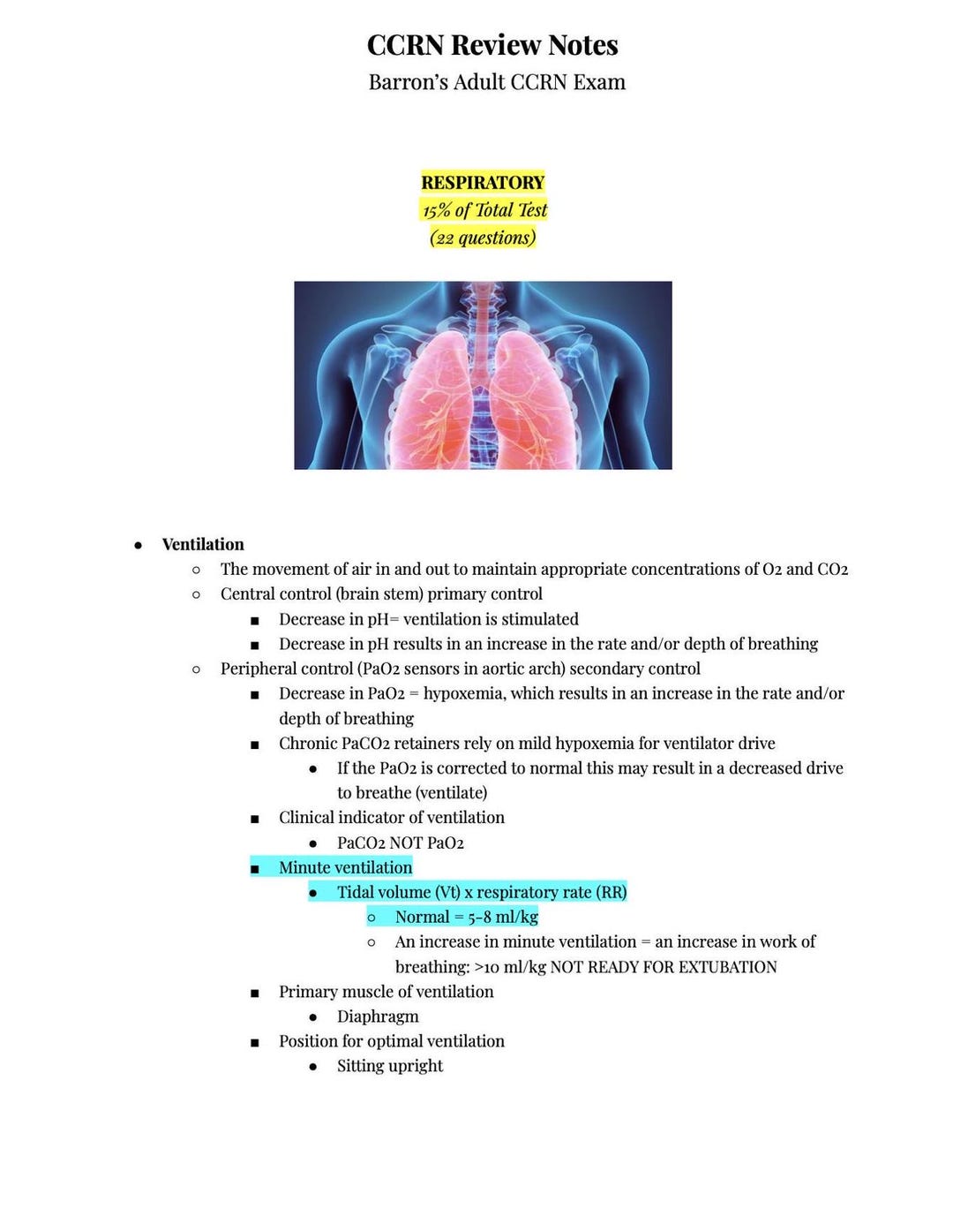 Ccrn Normal Values Guide CCRN Study Guide - Etsy