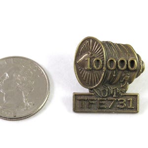 Vintage Allied Signal TFE731 Engine Lapel Pin: 10,000 Built, 1990's