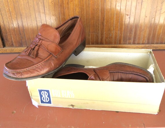 Vintage Bill Blass Leather Tassel Loafers - Men display picture 1