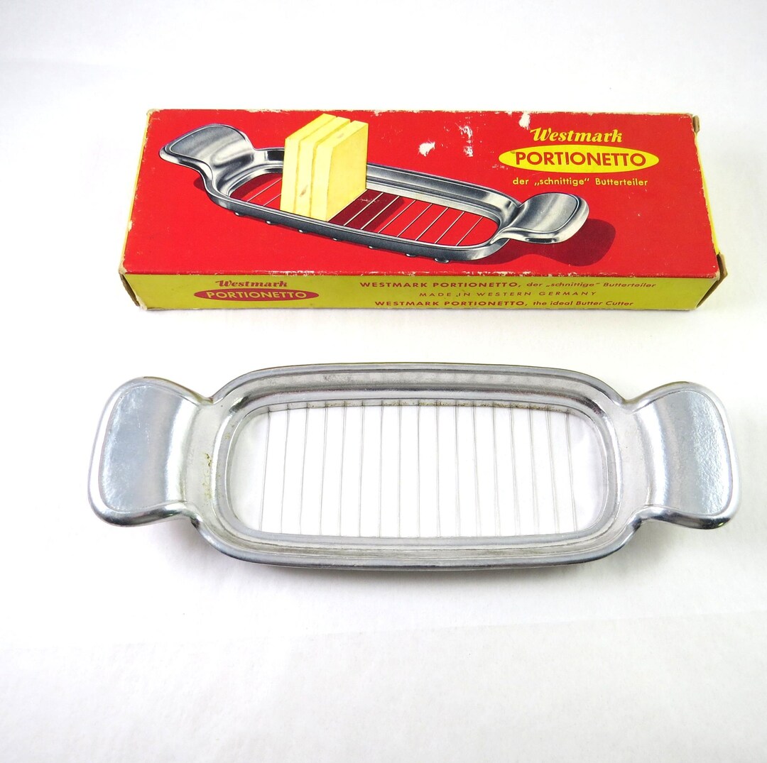 分割円卓80 チークニス仕上げ SRT80t Vintage Butter Slicer, Metal Butter Cutter for Portions, W