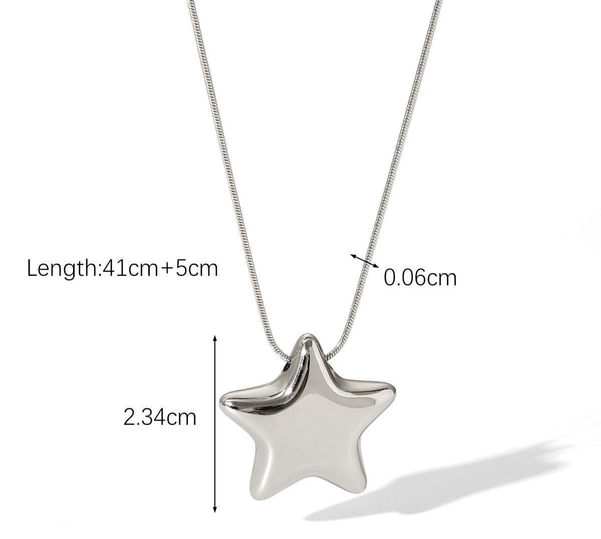 Star Collarbone Chain for Women | Simple Five-point Star