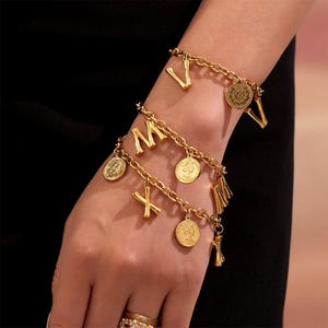 Personalisiertes Initial Armband: Gold Buchstabe, personalisierter Schmuck Geschenk