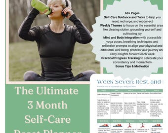 12-Week Self-Care Planner | Ultimate Mind and Body Wellness Workbook  | Daily Self Care Guide