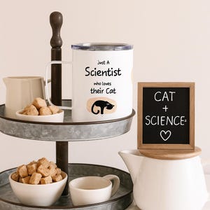 Wissenschaftlerin Katzen Reisebecher: Isolierte Edelstahl Kaffeetasse
