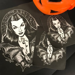Vampira Patch! Queen Of The Night - Halloween ready - multiple sizes