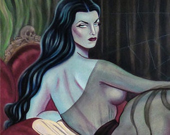 Le Vamp Odalisque 11" x 17" poster vampira pin up dark goddess