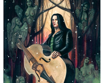 Impresión artística conmemorativa de Peter Steele Type O Negative - 11 x 17