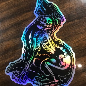 Werewolf Foil hologram vinyl Sticker decal wolf wolfman spirit ghost