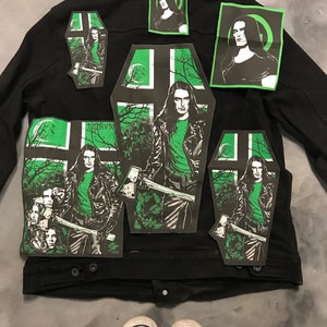 TON Tribute Art Halloween Sarg Rückenpatch Kampfjacke bereit Vinland Flagge
