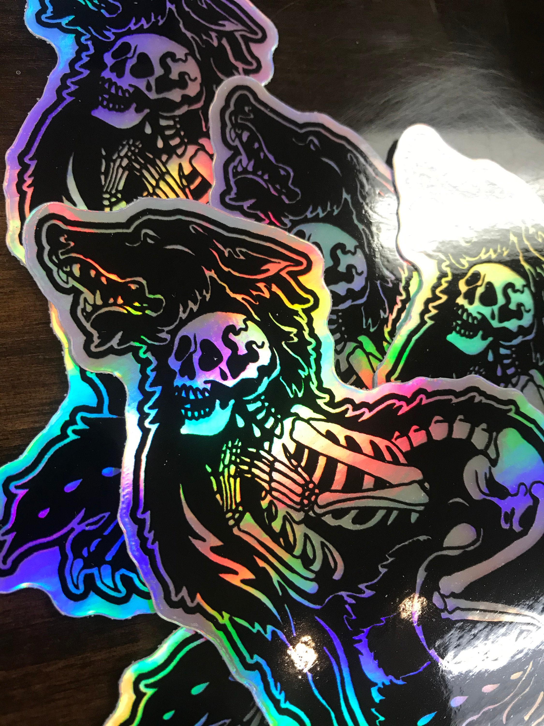 Werewolf Foil hologram vinyl Sticker decal Etsy