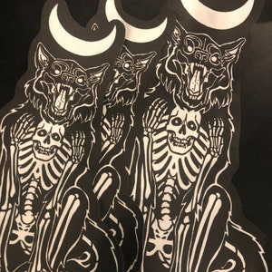 Wolf moon patch werewolf spirit coyote spirit goth horror lycanthrope