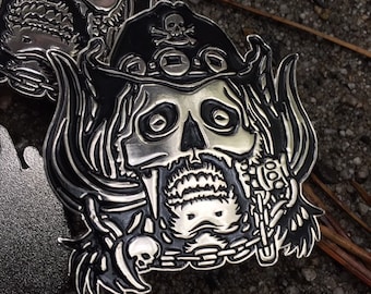 Lemmy tribute badge - Heavy Massive Metal! Black and silver and now a handful of black and Gold.  We are deaf forever hail Lemmy!