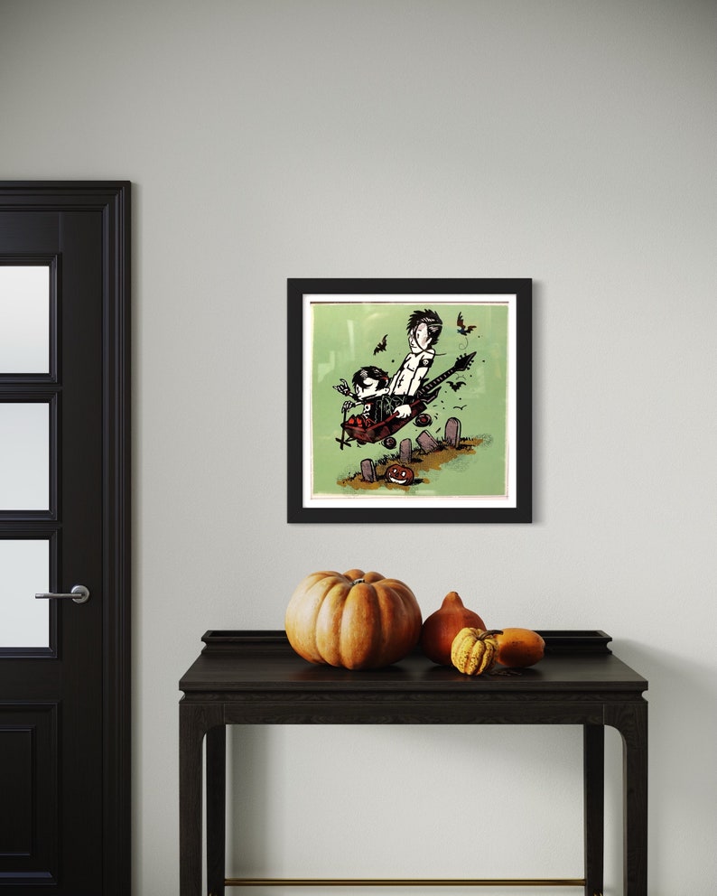 misfits danzig doyle cartoon art print cemetery coffin pumpkin horror punk for your haunted house image 6