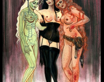 three graces -  misfits danzig samhain on canvas