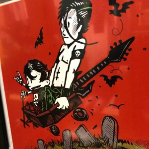 misfits danzig doyle cartoon art print cemetery coffin pumpkin horror punk for your haunted house image 3
