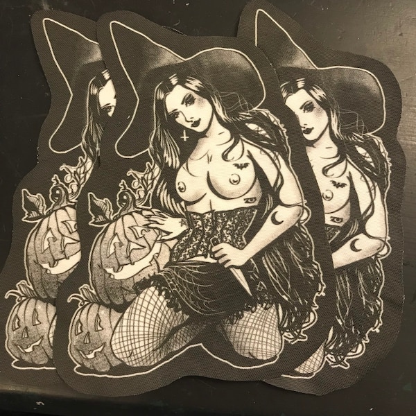 Witch patch! Little hexxen for your vest bag or hoodie