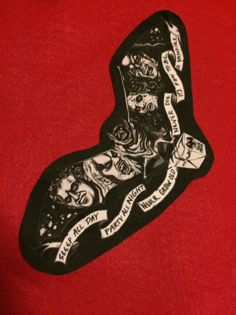 The lost boys patch sew or glue santa carla vampires vampire bat noodles image 2