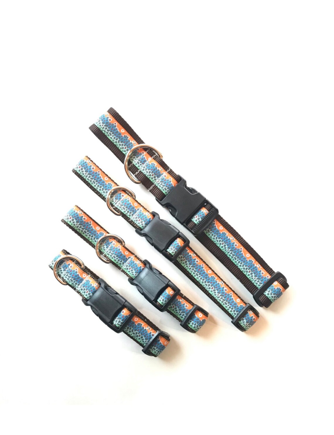 Trout Dog Collar Dog Collar Flyfishing Rainbow Trout Brown Etsy