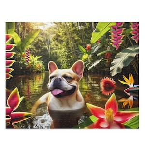 Dog Puzzle (120, 252, 500-Pc) Dog Jigsaw Puzzle, Chipboard Dog Puzzle, Dog Lover Gift, Valentine Dog Gift, Dog Puzzle Gift, Frenchie Puzzle
