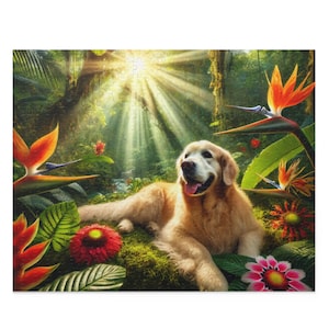 Dog Puzzle (120, 252, 500-Pc) Dog Jigsaw Puzzle, Chipboard Dog Puzzle, Dog Lover Puzzle, Dog Gift, Dog Puzzle Gift, Golden Retriever Puzzle
