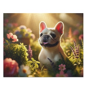 Dog Puzzle (120, 252, 500-Pc) Dog Jigsaw Puzzle, Chipboard Dog Puzzle, Dog Lover Gift, Valentine Dog Gift, Dog Puzzle Gift, Frenchie Puzzle