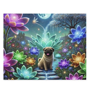 Dog Puzzle (120, 252, 500-Pc) Dog Jigsaw Puzzle, Chipboard Dog Puzzle, Dog Lover Gift, Valentine Dog Gift, Dog Puzzle Gift, Pug Puzzle