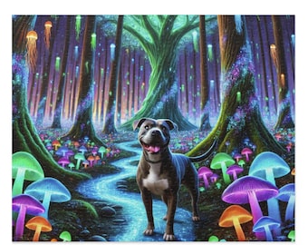 Dog Puzzle (120, 252, 500-Pc) Dog Jigsaw Puzzle Chipboard Dog Puzzle, Dog Lover Puzzle, Dog Puzzle Gift, Pitbull Puzzle, Pitbull Puzzle Gift