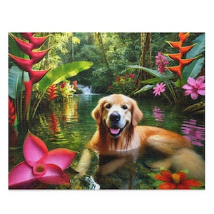 Dog Puzzle (120, 252, 500-Pc) Dog Jigsaw Puzzle, Chipboard Dog Puzzle, Dog Lover Puzzle, Dog Gift, Dog Puzzle Gift, Golden Retriever Puzzle