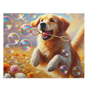 Dog Puzzle (120, 252, 500-Pc) Dog Jigsaw Puzzle, Chipboard Dog Puzzle, Dog Lover Puzzle, Dog Gift, Dog Puzzle Gift, Golden Retriever Puzzle