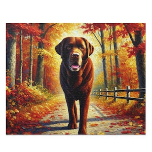Dog Puzzle (120, 252, 500-Pc) Dog Jigsaw Puzzle, Chipboard Dog Puzzle, Dog Lover Puzzle, Dog Puzzle Gift, Lab Puzzle, Chocolate Lab Puzzle