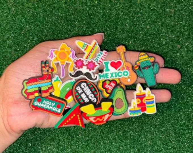 5 de Mayo Charms Set - PVC Charms for Crocs, Shoes, Accessories - Cinco de Mayo Celebration, Fun Gift, Fiesta Accessories