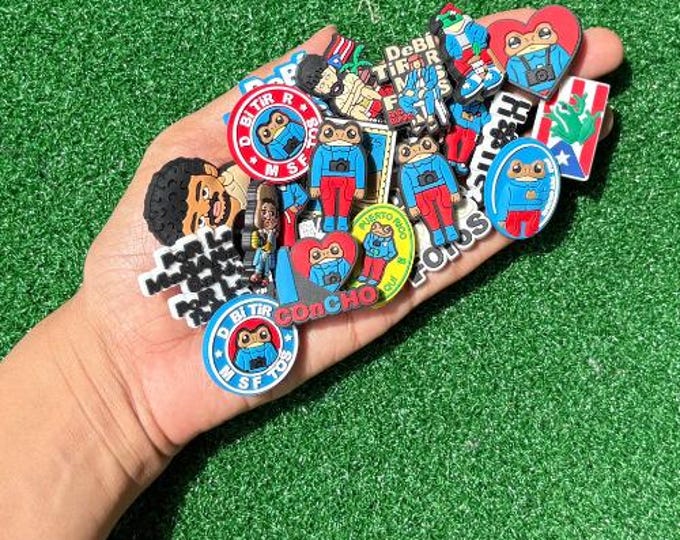 Bad Bunny DTMF Charms Set - PVC Charms for Crocs, Shoes, Accessories - Debi Tirar Más Fotos, Reggaeton Fan Gift
