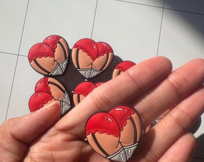 Heart Butty Charms, Shoe Charm Set, Butty Lovers, Mature Content, Adult Content, Shoe Charms
