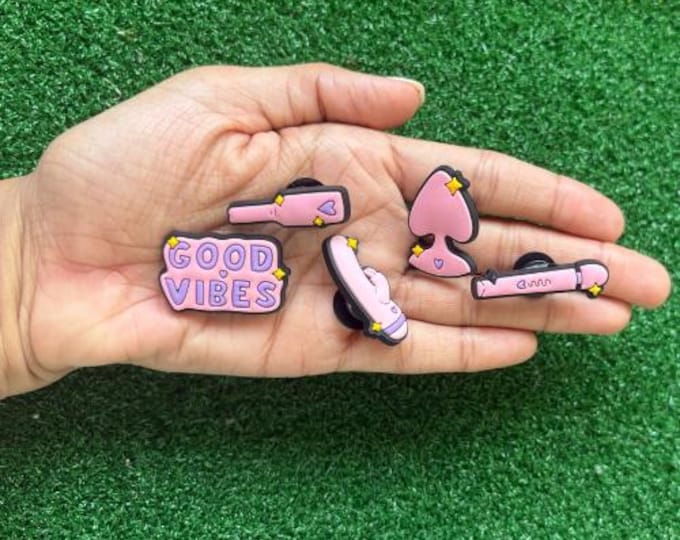 Good Vibes Dildos Adult Shoe Charms, Funny Shoe Charms, Gift, Funny Shoe Charms, Funny Clog Charm, Funny Gift, Dildo Gift, PVC Charms