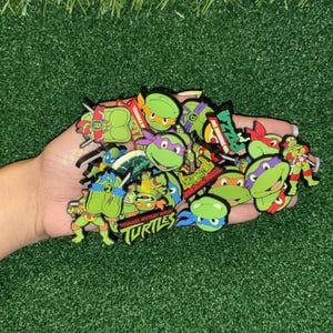 Teenage Mutant Ninja Turtle Charms, TMNT Shoe Charm Set, TMNT Lovers, Teenage Mutant Ninja Turtle Gift, Shoe Charms, Gift, PVC Charm