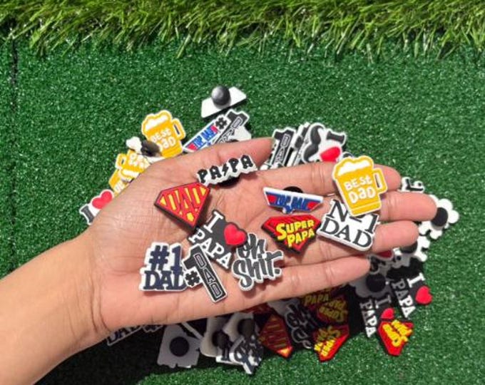 Father's Day Charms Set - PVC Charms for Crocs, Shoes, Accessories - Father's Day Gift, Dad Gift, PVC Charms