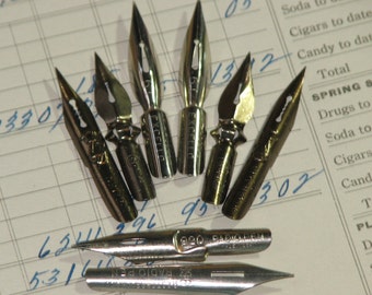 8 Assorted Vintage Pen Nibs -  II