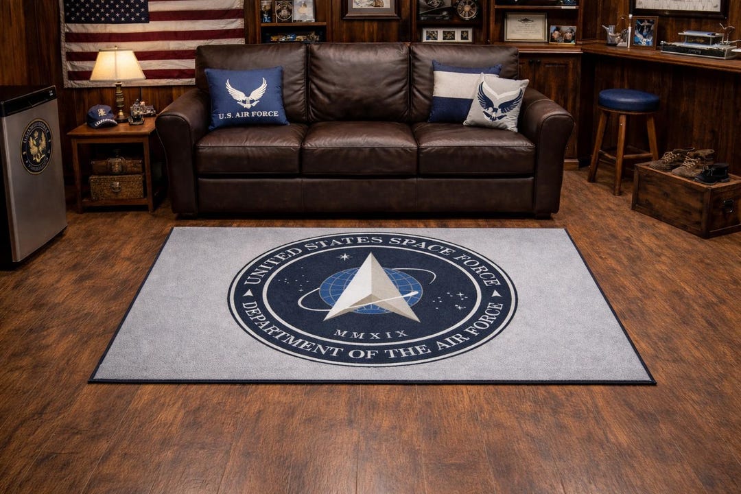 Custom U.S. Air Force & Space Command Area Rug, Personalized Military ...