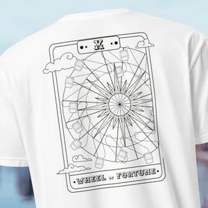 Wheel of Fortune - Tarot Card Collection - California Adventure theme park tee - Unisex Disney vacation tshirt - Alternative, emo, goth