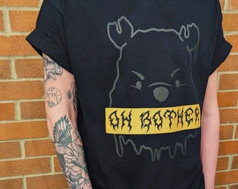OH BOTHER - Camiseta de Winnie the Pooh - Camiseta WDW Disney - Estilo metalero - Alternativa, emo, gótica