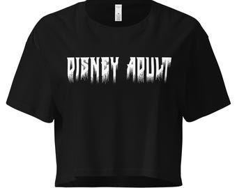 Disney Adulto - Top corto de parque temático - Camiseta unisex de vacaciones Disney - Alternativa, emo, gótica