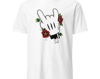 ¡Ay, Dios! - Camiseta con tatuaje de Mickey en la mano - Camiseta con personaje Disney de WDW - Regalo Disney - Alternativo, emo, gótico