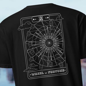 Wheel of Fortune - Tarot Card Collection - California Adventure theme park tee - Unisex Disney vacation tshirt - Alternative, emo, goth