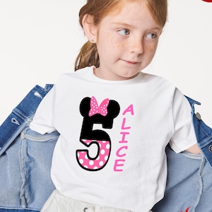 Custom Name Minnie Birthday Shirt: Personalized Girl Shirt