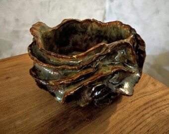 Large Handmade Bowl with Protrusions