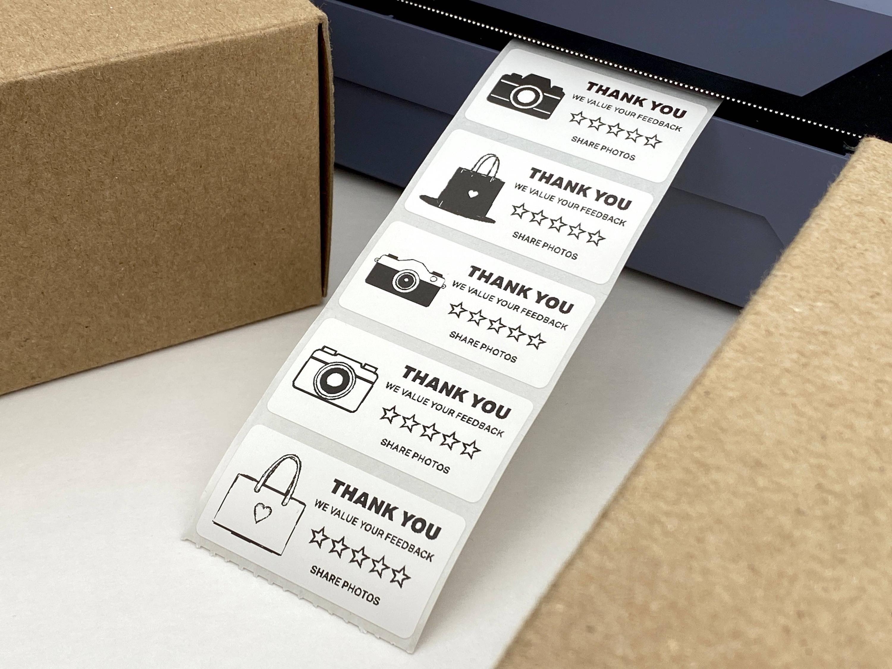 Reviewed Sticker Rose Review Stickers: Thermal Printer Feedback Labels (digital Download ...