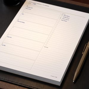 Weekly Planner Pad | Undated Week at a Glance To Do List Notepad | 5x8 or 8.5x11 | USA Made
